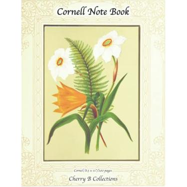 Imagem de Vintage Floral Notebook 8.5x11", 200 pages Cornell Ruled Note Taking, for studying Florists, Gardeners, Nature Lovers, Students, Jardin ... school, college, university, professionals