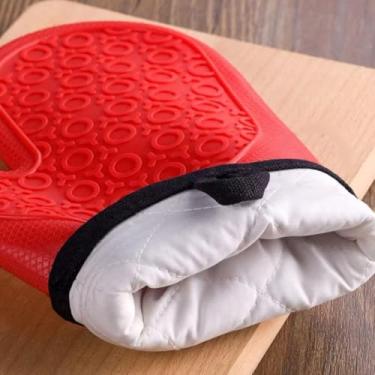 Imagem de Luva Térmica de Cozinha Para Proteger Suas Mãos Material Silicone e Algodão Interno, Segurança e Aconchego - Conforme Estoque De Cores- Linha Premium