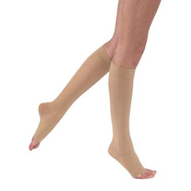 Imagem de JOBST Meias De Compressão Ultrasheer Knee High 15-20 Mmhg, Bico Aberto, Pequenas, Naturais