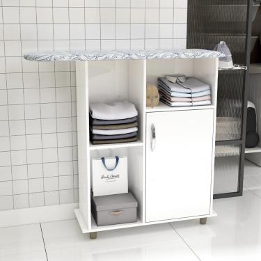 Imagem de Tábua De Passar Roupa Miami Com 1 Porta E Nicho Branco
