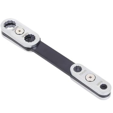 Imagem de Chave catraca 8 em 1, chave inglesa/extremidade aberta, ajustável para porcas de 8 a 19 mm, ferramenta portátil para uso doméstico, industrial e de garagem (extremidade da caixa)