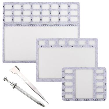 Imagem de WUCID Tapete de contas, suprimentos de miçangas, fabricação de pulseiras, placas de contas para fabricação de joias, suprimentos para fazer pulseiras e 1 pinça prática de aço inoxidável, 1 garra de