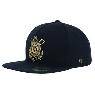 Imagem de Boné Corinthians Supercap Aba Reta Escudo Dourado Oficial Tamanho:Único