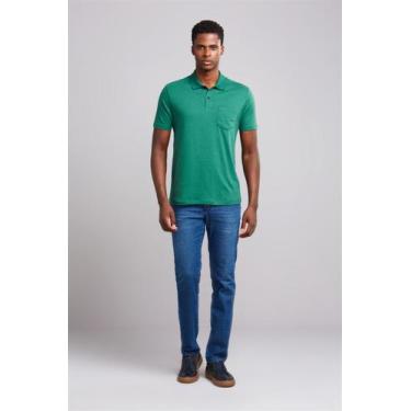Imagem de Polo Manga Curta com Bolso Comfort Malha Básica - Verde Alamo - Highst