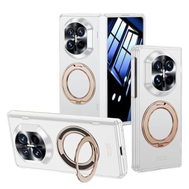 Imagem de FWYANZH Capa para Huawei Mate X7, protetor de tela integrado, suporte magnético ajustável, proteção de dobradiça, proteção contra arranhões, tudo incluído, capa rígida de policarbonato, branca, Mate