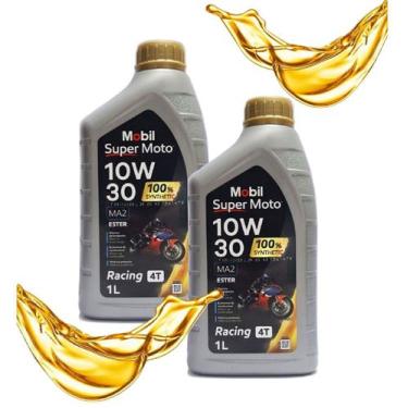 Imagem de Óleo Mobil 10w30 100% Sintético Racing 4 Tempos 2 Litros