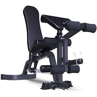 Imagem de LMJYU Banco de peso ajustável, treinamento em casa, academia, levantamento de peso, banco de halteres ajustável, prancha abdominal, banco comercial para pássaros, equipamento de fitness doméstico