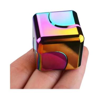 Imagem de Brinquedo Antiestresse Adulto Spinner Cubo Metálico 3D Quebra-Cabeça G