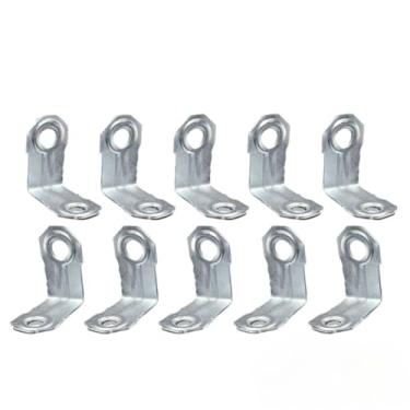 Imagem de Kit 100 Cantoneira L Junção 22x22 Suporte Resistente Com Parafuso Fixação Moveis Aço Zincado Reforçado Gaveta Nicho