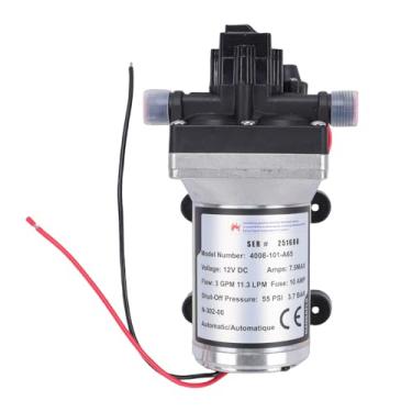 Imagem de Luocute Bomba de água RV de 3,0 GPM, Bomba de Diafragma Autoescorvante de Metal 12V Com Interruptor de Pressão, Substituição para 4008 101 4008 101 E65, para Trailers de Veículos de