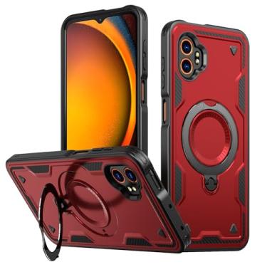 Imagem de Wireless PROTECH Capa para Samsung Galaxy XCover7 Pro SM-G736, capa protetora resistente à prova de choque de nível militar de camada dupla, suporte de anel de 360°, suporte magnético, biséis elevados