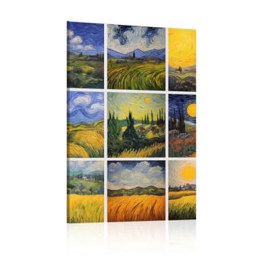 Imagem de Impressão em tela paisagem rural vintage decoração de casa de fazenda, natureza, campos, pôsteres, fotos, decoração de parede para casa, mural - (50 x 70 cm) 50 x 71 cm sem moldura