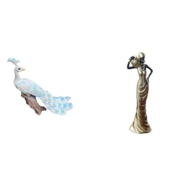 Imagem de Whtkoph Escultura de Dama Majestosa, Figura Tribal Vintage, Ornamento Decorativo para Jardim, Casa, Mesa, Armário, Quarto, Pátio.