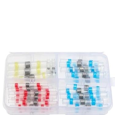 Imagem de 60 peças conector de fio de vedação de solda encaixotado 3:1 termoencolhível selado terminal de emenda à prova d'água kit de conectores de extremidade