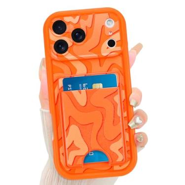 Imagem de Fiyart Capa carteira feminina projetada para iPhone 17 Pro com compartimento para cartão de crédito, estrelas listradas, fina, macia, TPU (poliuretano termoplástico), capa protetora de 6,3 polegadas