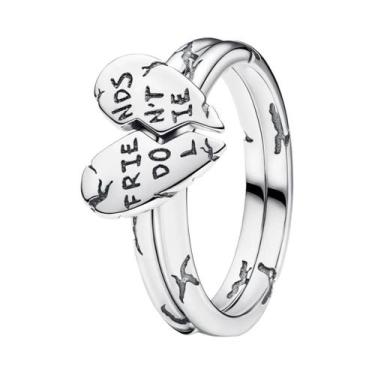 Imagem de Conjunto De Anéis De Casamento Em Prata Esterlina 925 Com Flecha Do Am