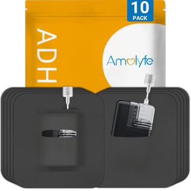 Imagem de Pacote com 10 capas adesivas Tandem Mobi, Overpatches de bolso Amolyfe para bomba de insulina Tandem Mobi, à prova d'água e hipoalergênica, suporte adesivo no corpo, capa de remendo de 10 dias ou mais