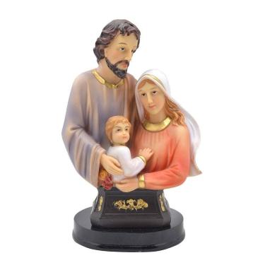 Imagem de Sagrada Familia Busto De Resina Decorativa 14Cm