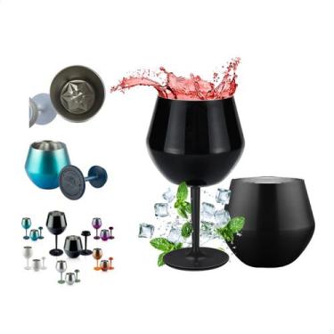 Imagem de Copo Taça Térmica Inox 2 em 1 Haste Removível 414ml Suco Água Refriger