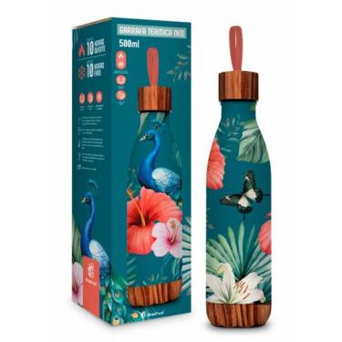 Imagem de Garrafa Térmica Metal Neo Fly - Pavão - 500ml - Brasfoot