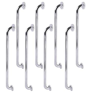 Imagem de Barra de Apoio Alca 80cm kit 8 Uni Acessibilidade Cadeirante Idoso Def