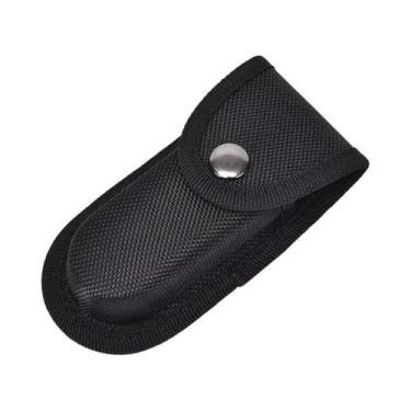 Imagem de Bolsa De Cintura Em Nylon Preto Para Canivete Dobrável E Alicate Com P