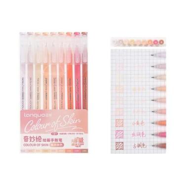 Imagem de Conjunto De Canetas Gel Morandi Color 0.5mm 9 Peças Tinta Suave Para E