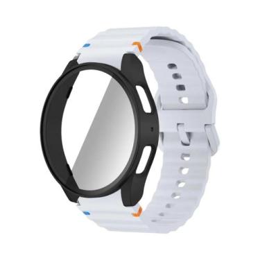 Imagem de Pulseira De Silicone Para Relógio Samsung 40mm 44mm Com Protetor De Te