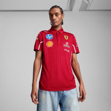 Imagem de Camisa Polo Puma Scuderia Ferrari HP 2025 Team Masculina-Masculino
