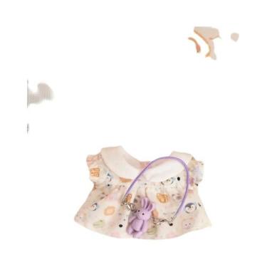 Imagem de Casaco De Pelúcia Colorido Xadrez Labubu Para Bebês, 17cm, Design Chic