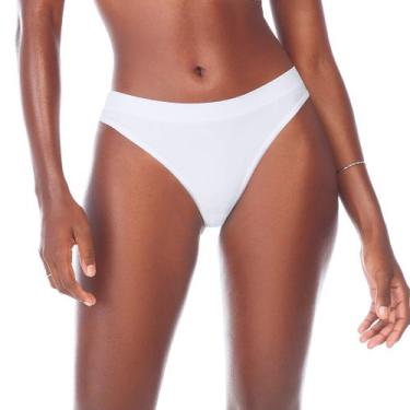 Imagem de Calcinha Fio Dental  Microfibra Sem Costura Zee Rucci, Branco, G