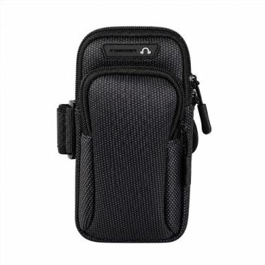 Imagem de Braçadeira Suporte Braço Celular Treino Capa Esporte Preta - PONTO DO 