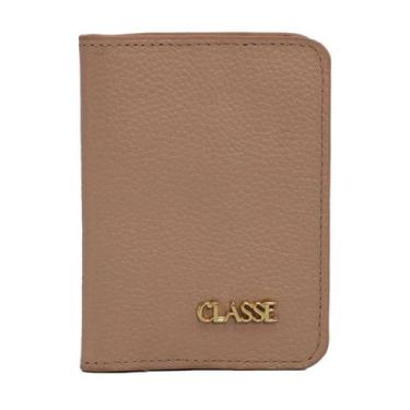 Imagem de Carteira feminina classe couro slim porta cartões, Tan