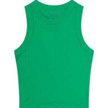 Imagem de Regata Long Cropped Malwee 1000113554 Feminina Canelada Viscose T. P/X