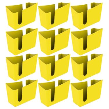 Imagem de Kit 12 Porta Guardanapos de Mesa Organizador Trio Crippa Amarelo Restaurante Lanchonete