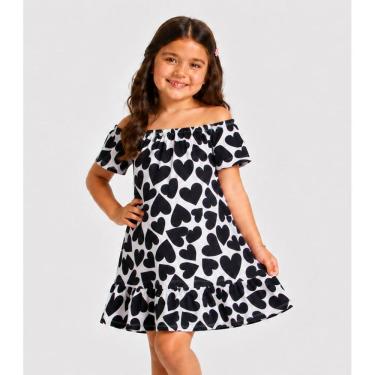 Imagem de Vestido Infantil Estampado Infinita Cor Bege