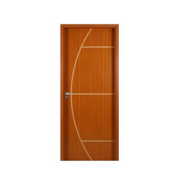 Imagem de Kit Porta de Madeira Decorada 215x64cm com Batente de MDF Ultra 12cm G