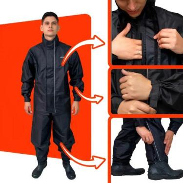 Imagem de Capa De Chuva Nylon Moto Impermeável Pioneira Com Bolso P