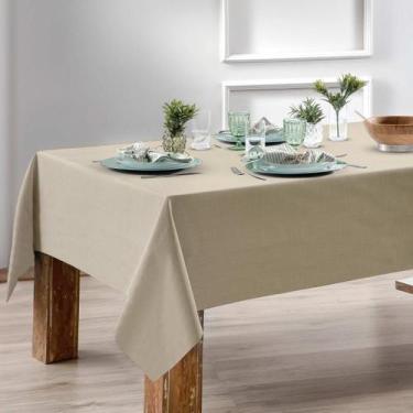 Imagem de Toalha Mesa Retangular Oxford 8 Lugares 270x160 Admirare , Bege