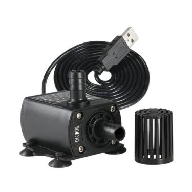 Imagem de Bomba De Água Mini Ultra Silenciosa Sem Escovas USB DC5V Submersível À