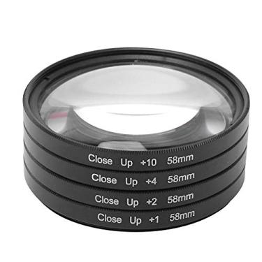 Imagem de Conjunto de filtros de close-up de 58 mm, kit de filtro óptico de 4 peças para fotografia macro de close-up, inclui +1, 2, 4 e +10 filtros de dioptria, para /para Nikon/para
