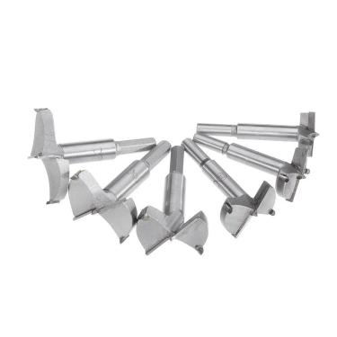 Imagem de Kit 6 Fresas Brocas Forstner 30 35 40 45 50 60 Mm furar Madeira dobradiça fechadura moveis jogo ferramentas