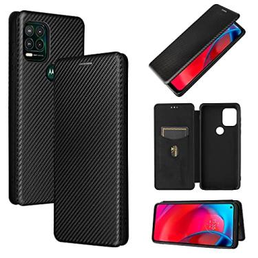 Imagem de YUNCHAO Caixa de telefone Para Motorola Moto g Stylus 5G Textura de fibra de carbono Flip TPU + PC + PU CAEL capa para celular