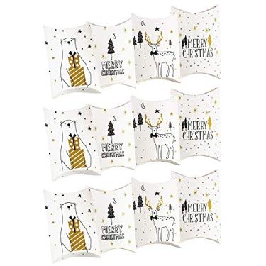 Imagem de YONII Pacote com 12 bolsas, caixas de doces de qualidade premium para decoração de festas de Natal, casamento, chá de bebê, artesanato