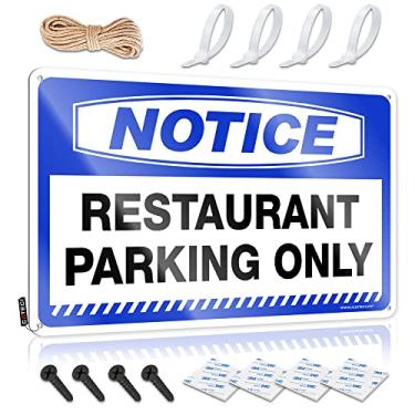 Imagem de Placas engraçadas de casa aviso restaurante estacionamento apenas placa de lata placa de lata placas engraçadas aviso sinal de lata (tamanho: 20X30cm)