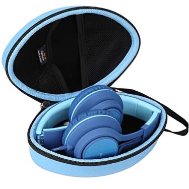 Imagem de Aproca capa de armazenamento de viagem rígida para fones de ouvido AILIHEN C8/Tribit XFree Tune Fones de ouvido leves dobráveis, Azul