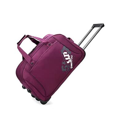 Imagem de Mala de Viagem Oxford com rodinhas, bolsa de negócios unissex, bolsa de viagem de grande capacidade a bordo (Roxo, G)