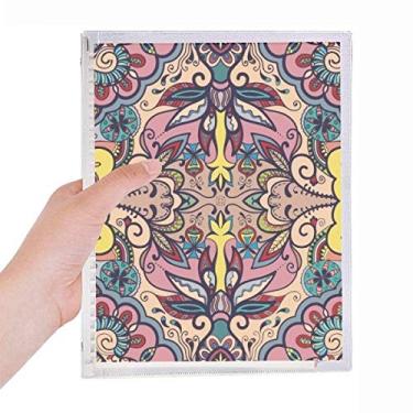 Imagem de Caderno estilo europeu com estampa de flores, folhas soltas, diário recarregável