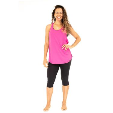 Imagem de Regata Feminina Fitness Pink Longa Ative