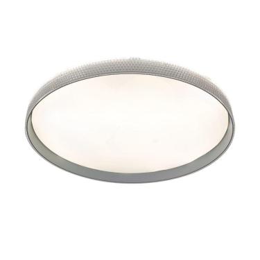 Imagem de Plafon de Sobrepor Redondo Acrilico Cinza 40cm Led 60W 3 Cores Bivolt